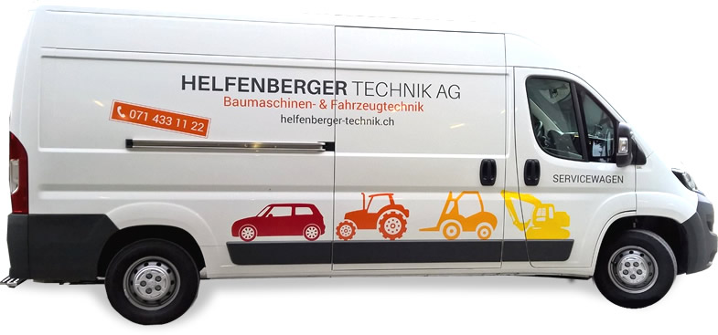 Helfenberger Technik AG Wartung und Reparatur von Baufahrzeugen, Landmaschinen, Autos, Gabelstapler - St. Gallen Ronswil