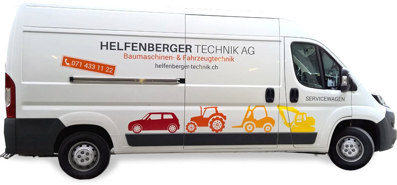 Helfenberger Technik AG Wartung und Reparatur von Baufahrzeugen, Landmaschinen, Autos, Gabelstapler - St. Gallen Ronwil